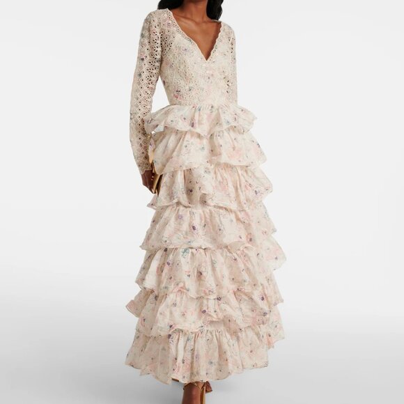 Zimmermann  Follow Halliday Tiered Ruffle Gown in Cotton - Picture 1 of 7